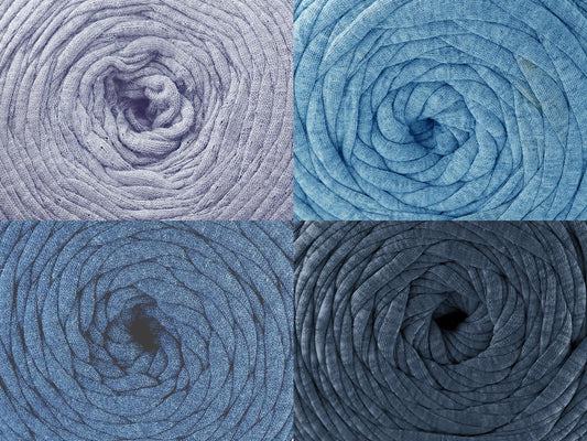 Hoooked Zpagetti Denim Blue Cotton T-Shirt Yarn - 120M 700g