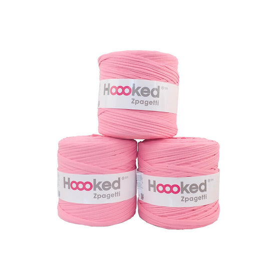 Hoooked Zpagetti Pink Cotton T-Shirt Yarn - 120M 700g (Pack of 3)