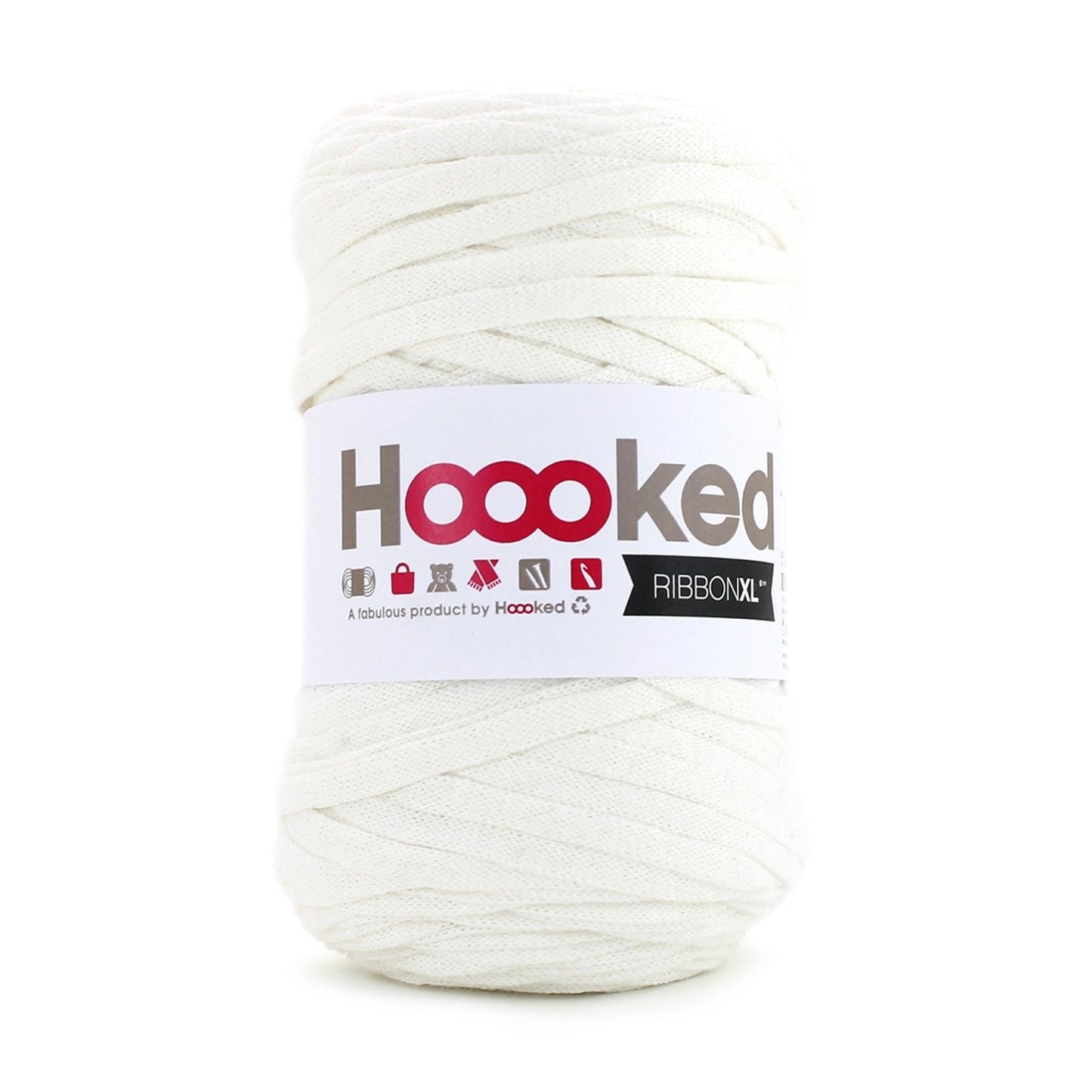 RXL28 RibbonXL Pearl White Cotton Yarn - 120M, 250g