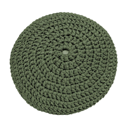 Hoooked Zpagetti Olive Cotton Pouffe Knit and Crochet Kit