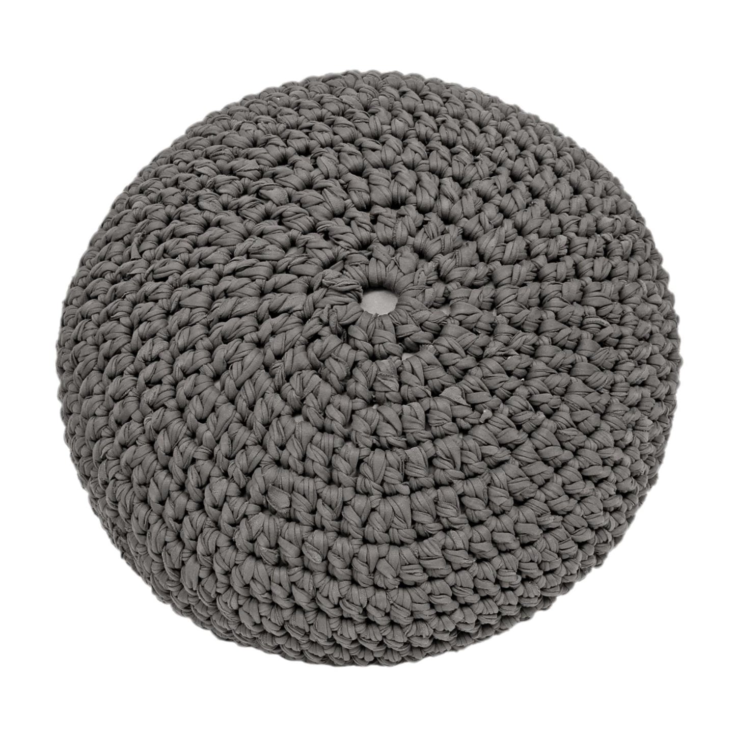 PAK16022 Zpagetti Anthracite Cotton Pouffe Knit and Crochet Kit