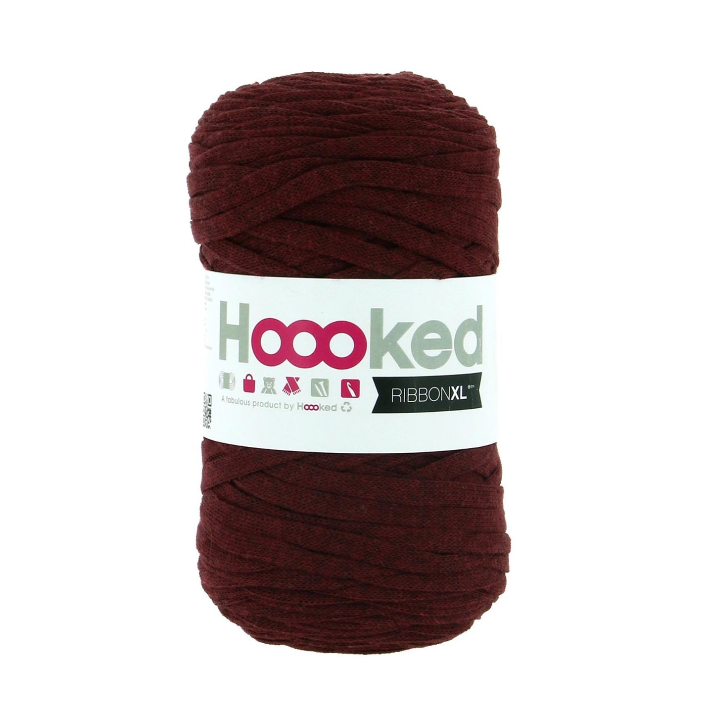 Hoooked RibbonXL Maroon Rust Cotton Yarn - 120M 250g