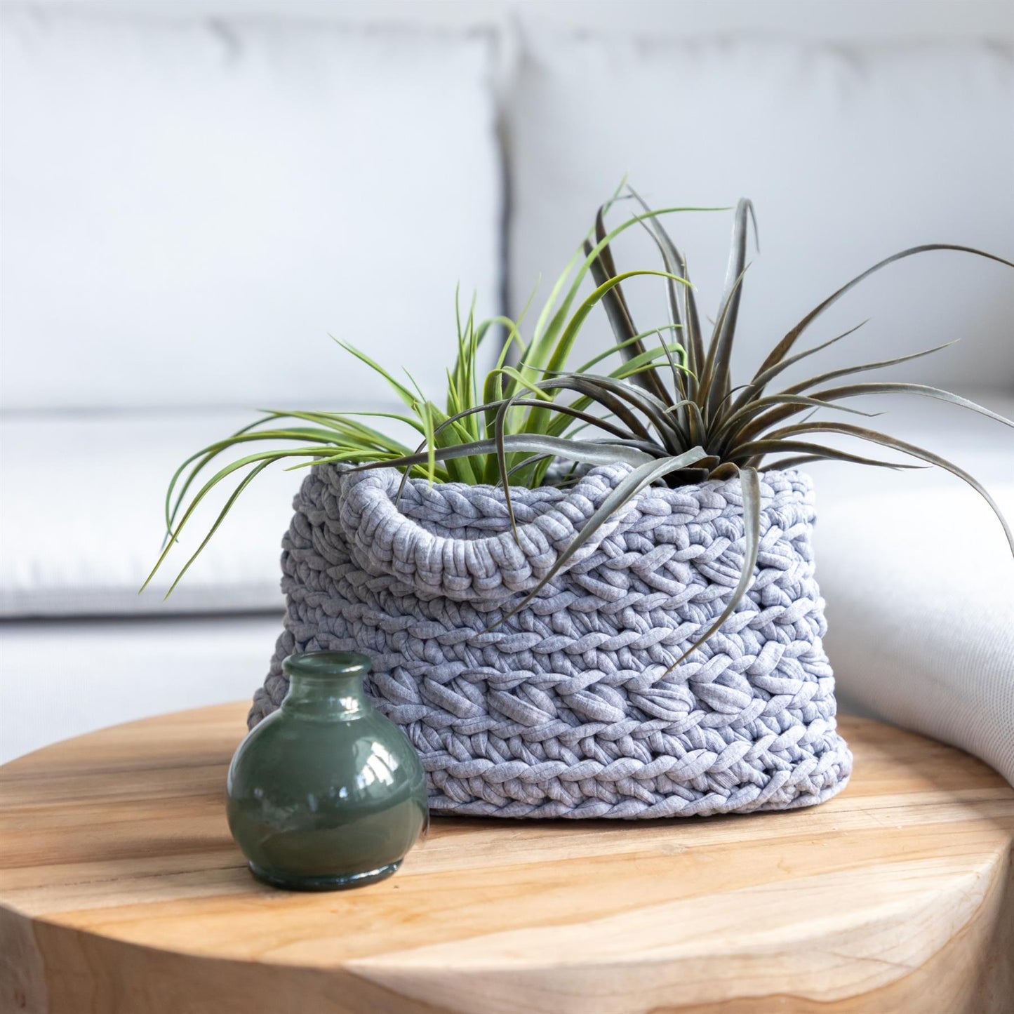 Hoooked Zpagetti Grey Cotton Basket Kit Revisto