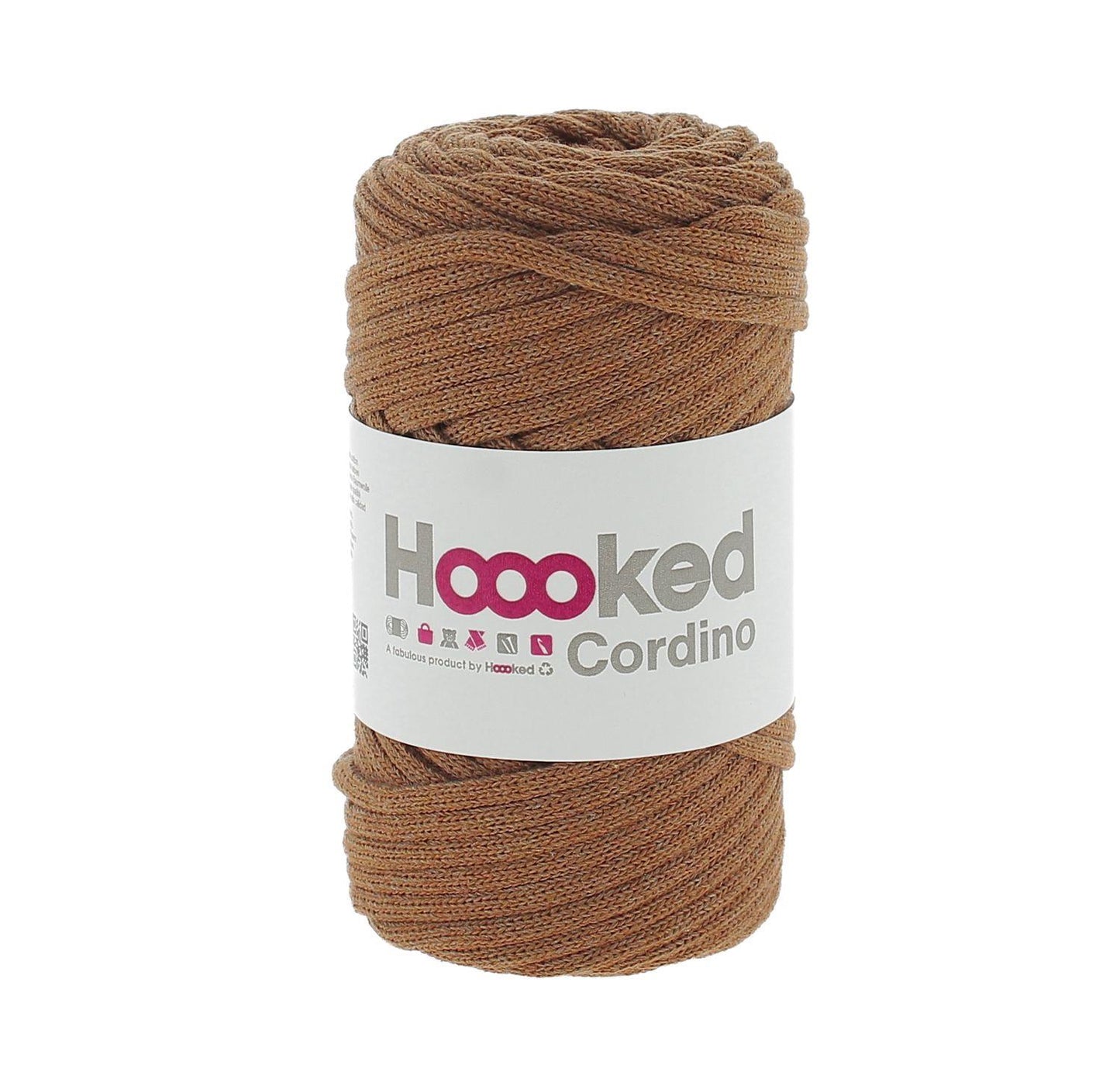 [Hoooked] Cordino Caramel Brown Cotton Macrame Cord - 54M, 150g