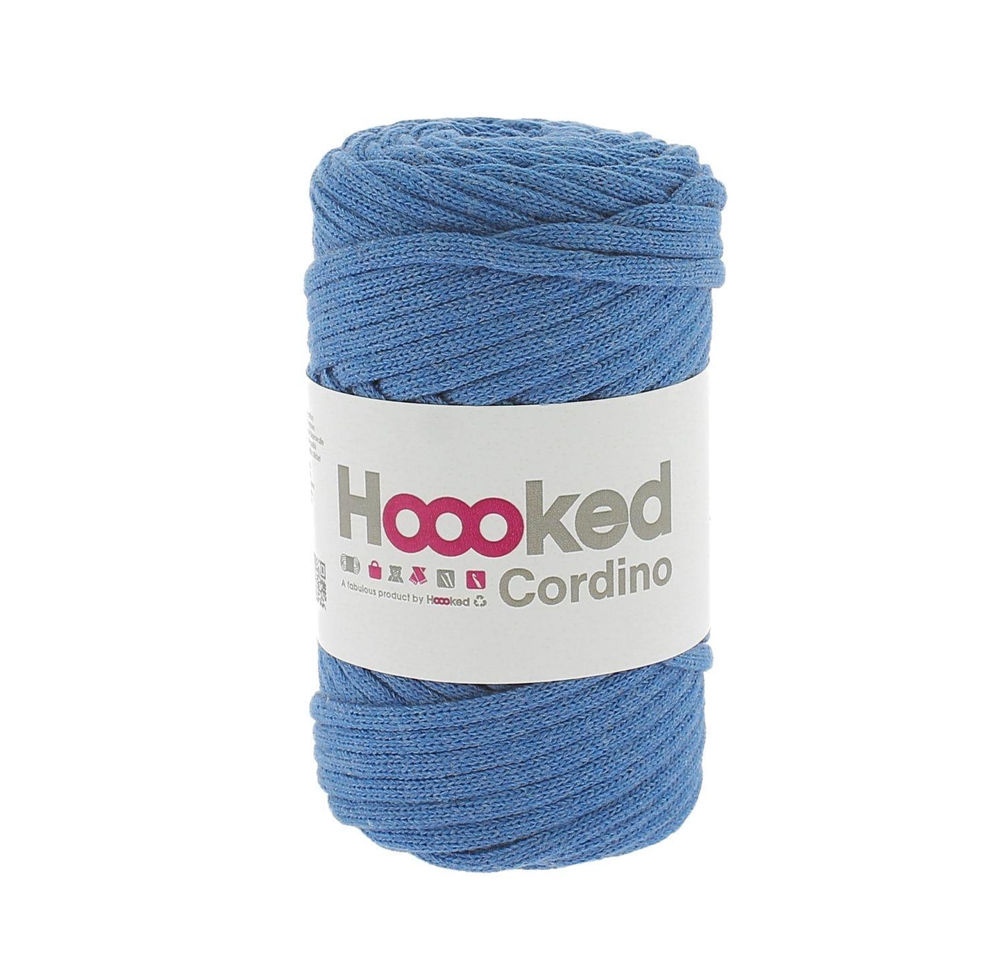 [Hoooked] Cordino Imperial Blue Cotton Macrame Cord - 54M, 150g