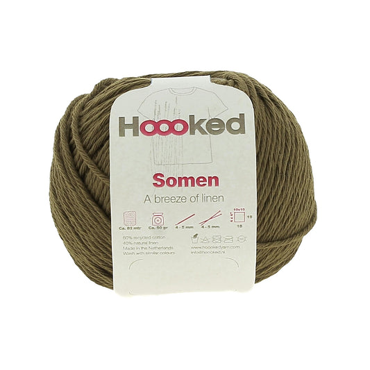 [Hoooked] SO1450G Somen Autunno Brown Cotton/Linen Blend Yarn - 82.5M, 50g