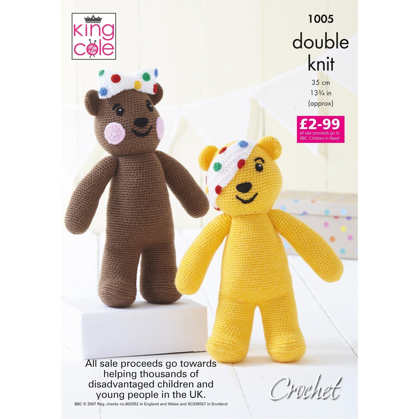 CHILDREN IN NEED PUDSEY & BLUSH BEARS Pattern
