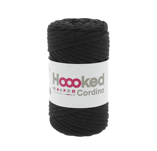 [Hoooked] Cordino Night Black Cotton Macrame Cord - 54M, 150g