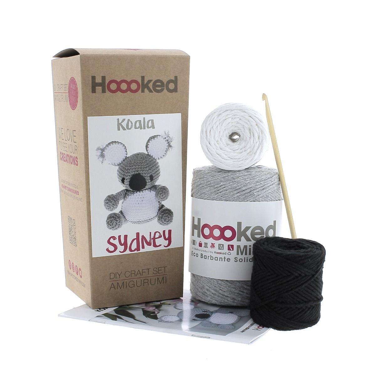 [Hoooked] PAK142 Eco Barbante Milano Gris Cotton Koala Sydney Crochet Amigurumi Kit