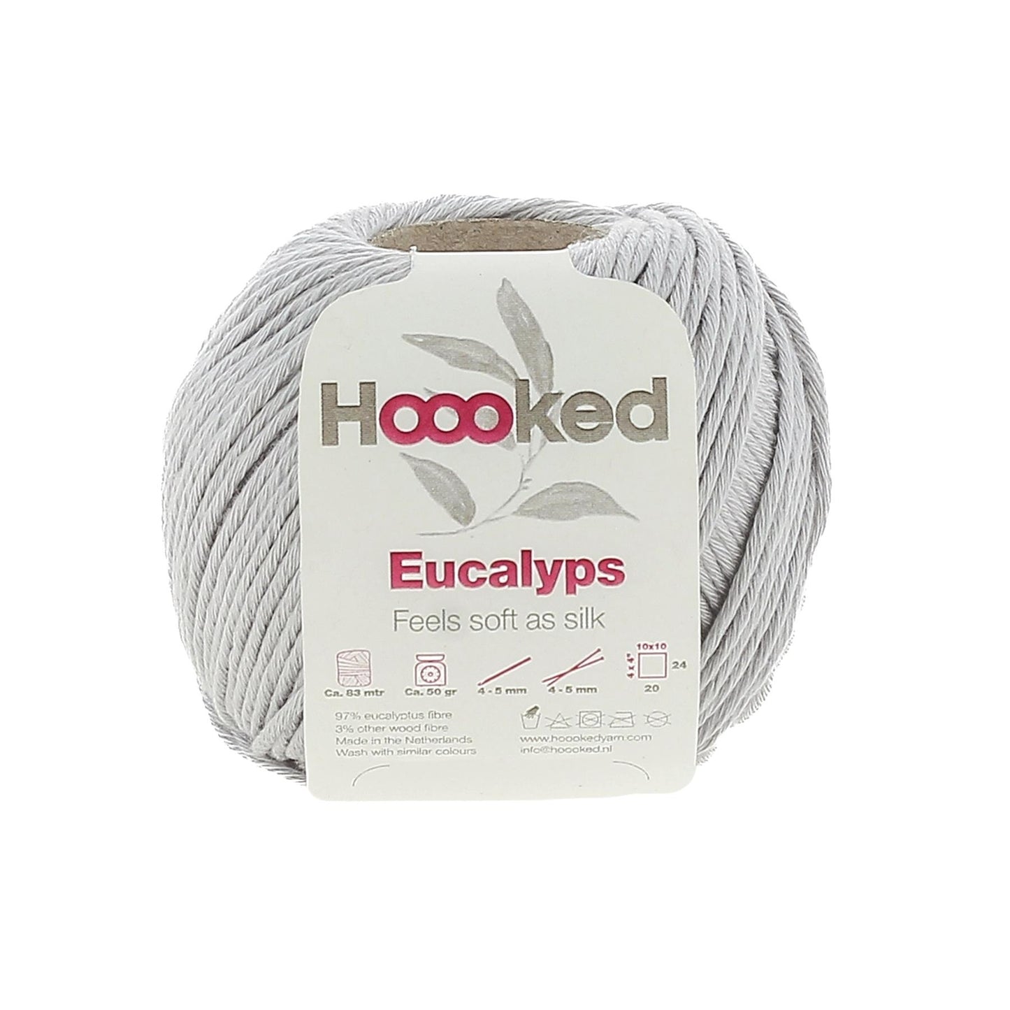 [Hoooked] EC1250G Eucalyps Grigio Grey Eucalyptus Yarn - 82.5M, 50g