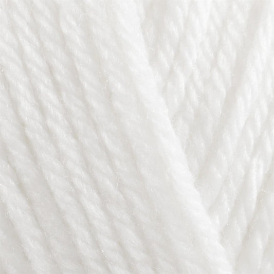 CM1 Chunky with Merino Wool White 70% Acrylic / 20% Siliconised Soft Polymide /10% Merino Wool Yarn - 100g Chunky