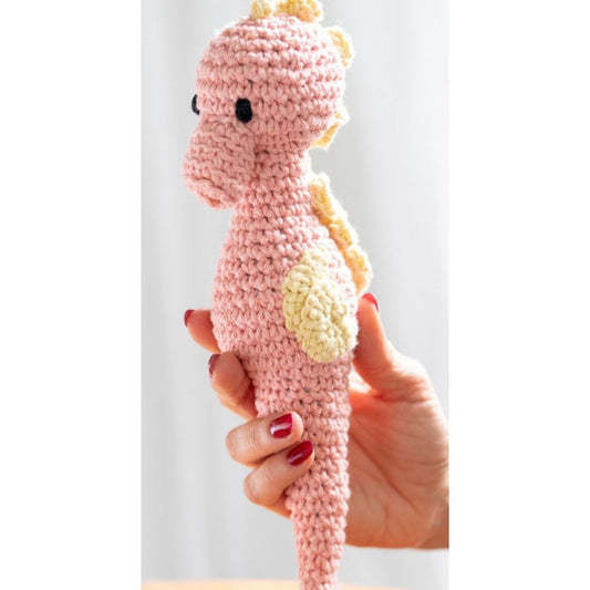 [Hoooked] PAK136700 Eco Barbante Milano Apricot Cotton Seahorse Crochet Amigurumi Kit