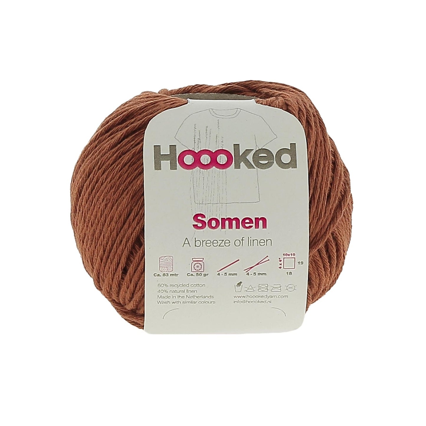 [Hoooked] SO2350G Somen Zucca Cotton/Linen Blend Yarn - 82.5M, 50g