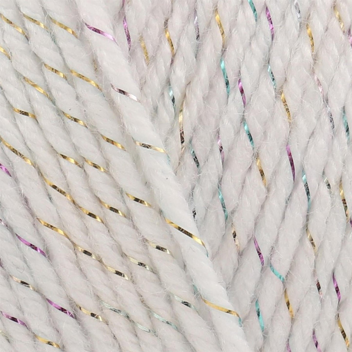 3306105 Baby Sparkle White (6105) 98% Acrylic, 2% Lurex Yarn - 100g Double Knit