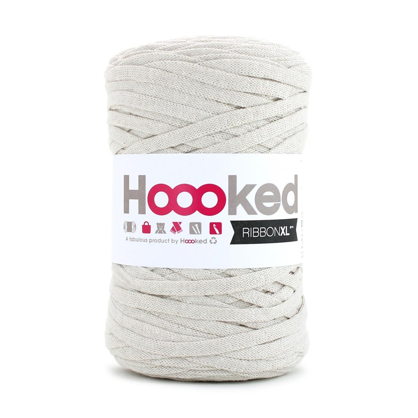 [Hoooked] RXL33 RibbonXL Sandy Ecru Cream Cotton Yarn - 120M 250g