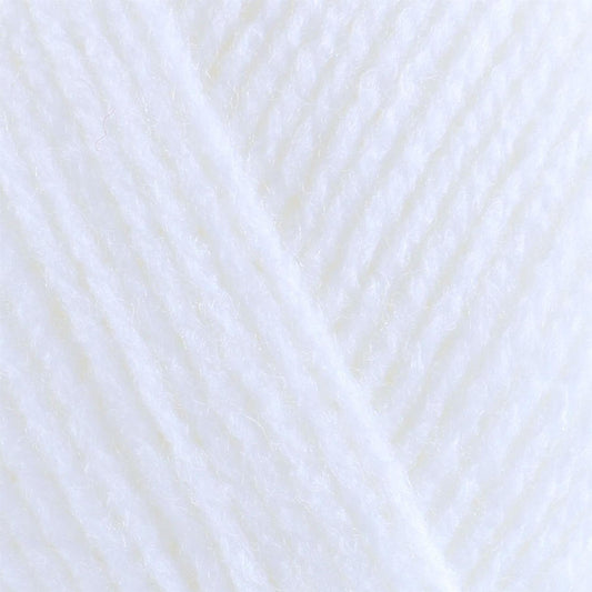 8428 Top Value DK White 100% Premium Acrylic Yarn - 100g Double Knit