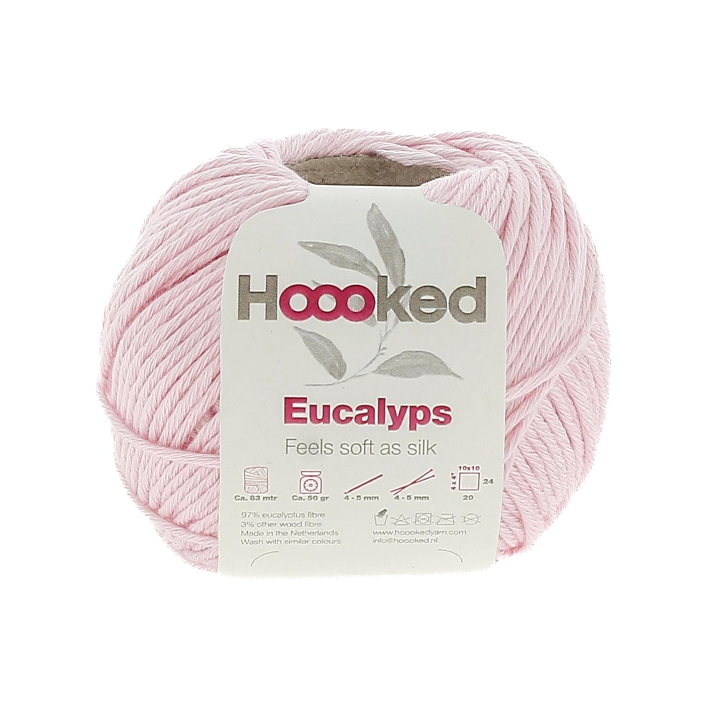 [Hoooked] EC0650G Eucalyps Pastello Pink Eucalyptus Yarn - 82.5M, 50g