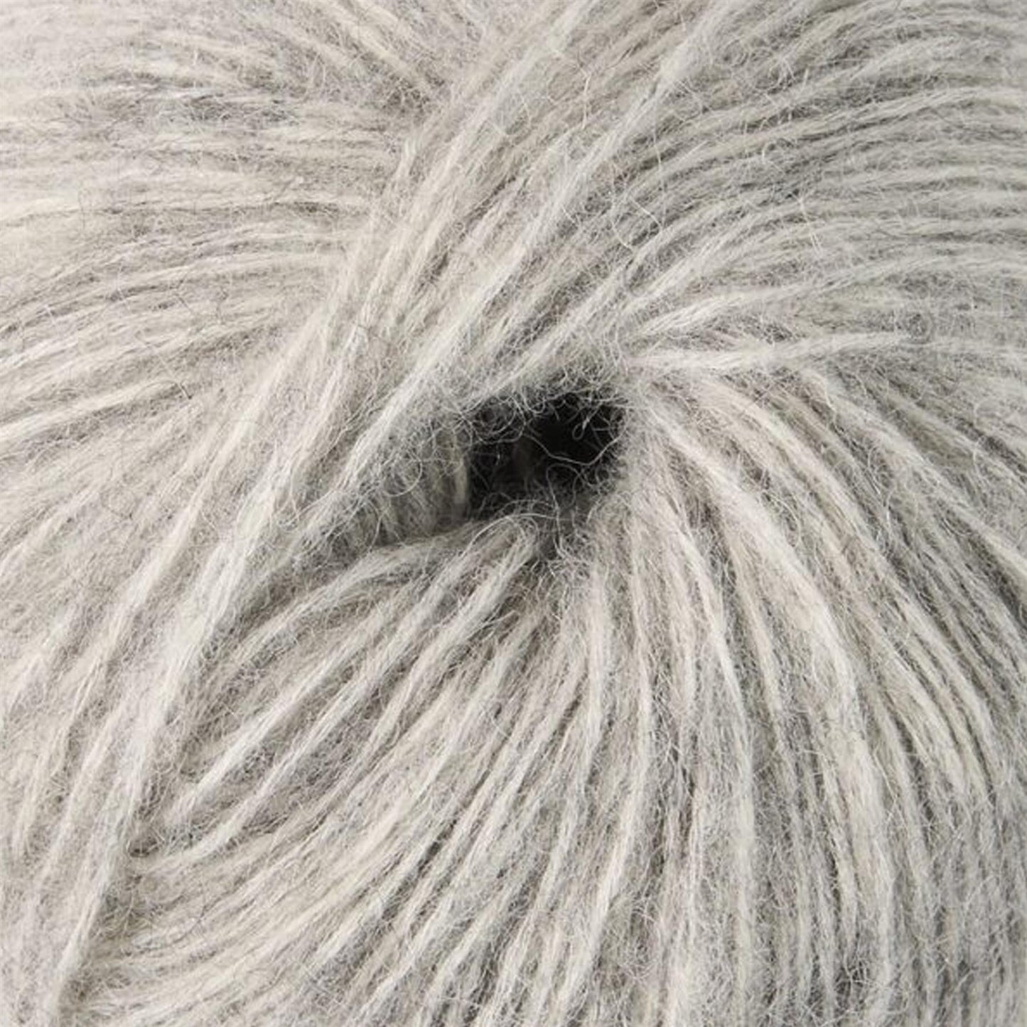 Mode Feather Grey Melange 57% Alpaca, 43% Cotton Alpaca Cotton Yarn - Approx 120Mtrs (131 Yards), 25g