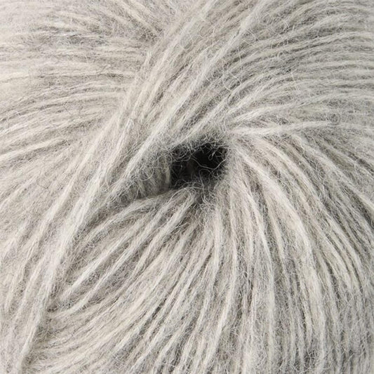 Mode Feather Grey Melange 57% Alpaca, 43% Cotton Alpaca Cotton Yarn - Approx 120Mtrs (131 Yards), 25g
