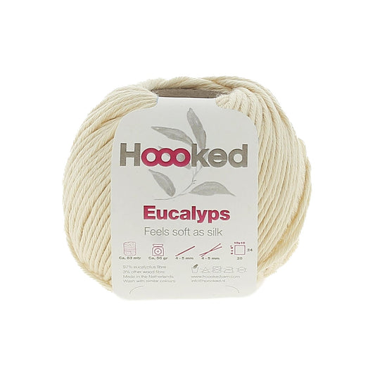 [Hoooked] EC0250G Eucalyps Panna Cream Eucalyptus Yarn - 82.5M, 50g