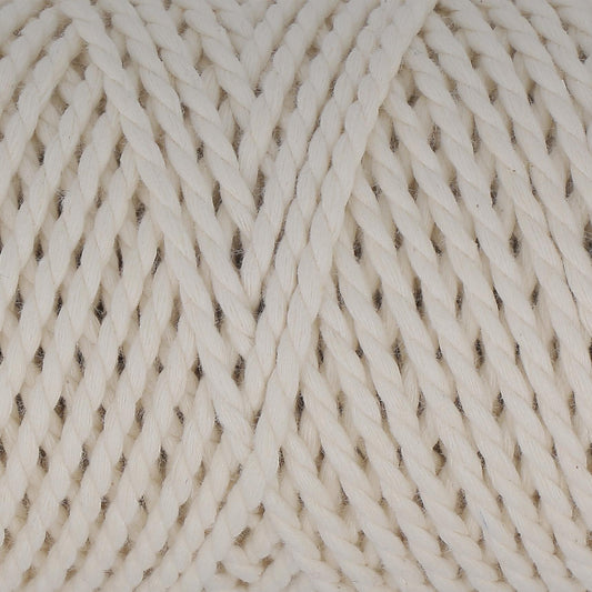 2295142 Macrame King Cotton Creamy Cream Yarn - 40M, 200g Novelty