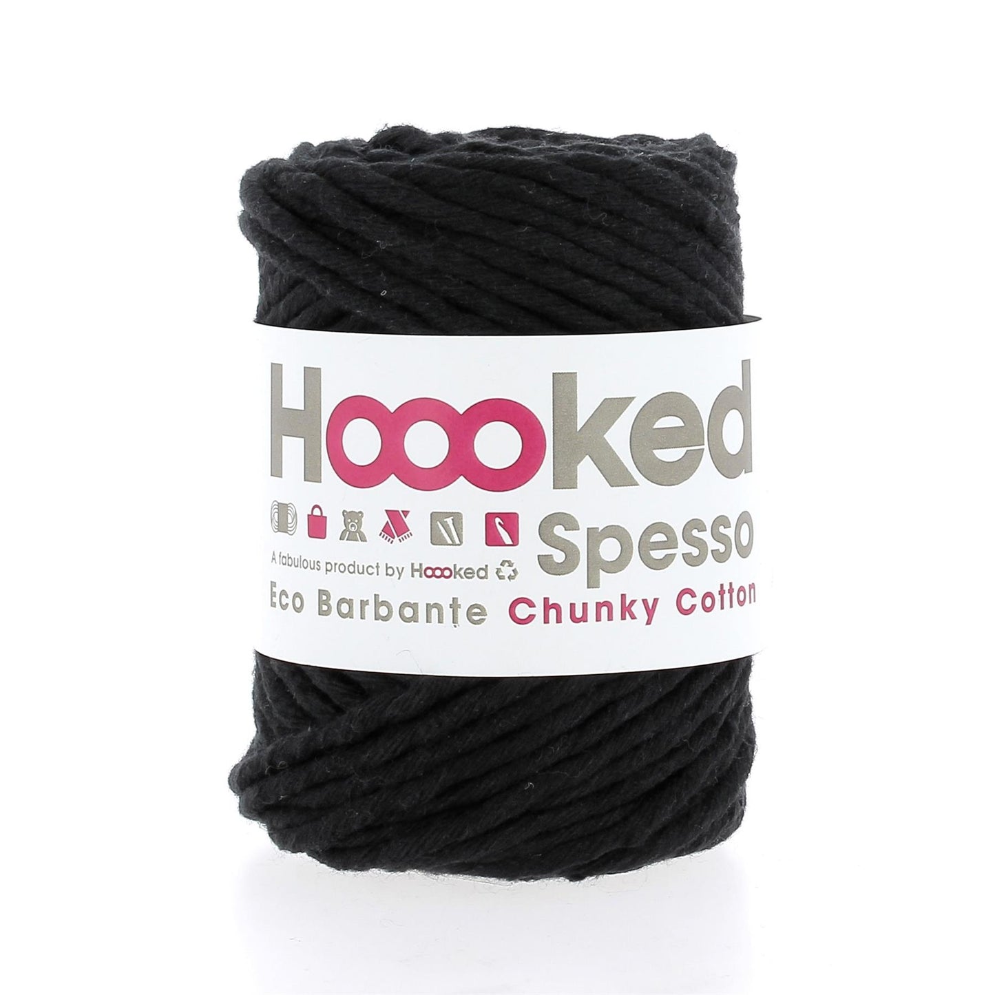 [Hoooked] S250200 Spesso Chunky Noir Cotton Yarn - 50M, 200g