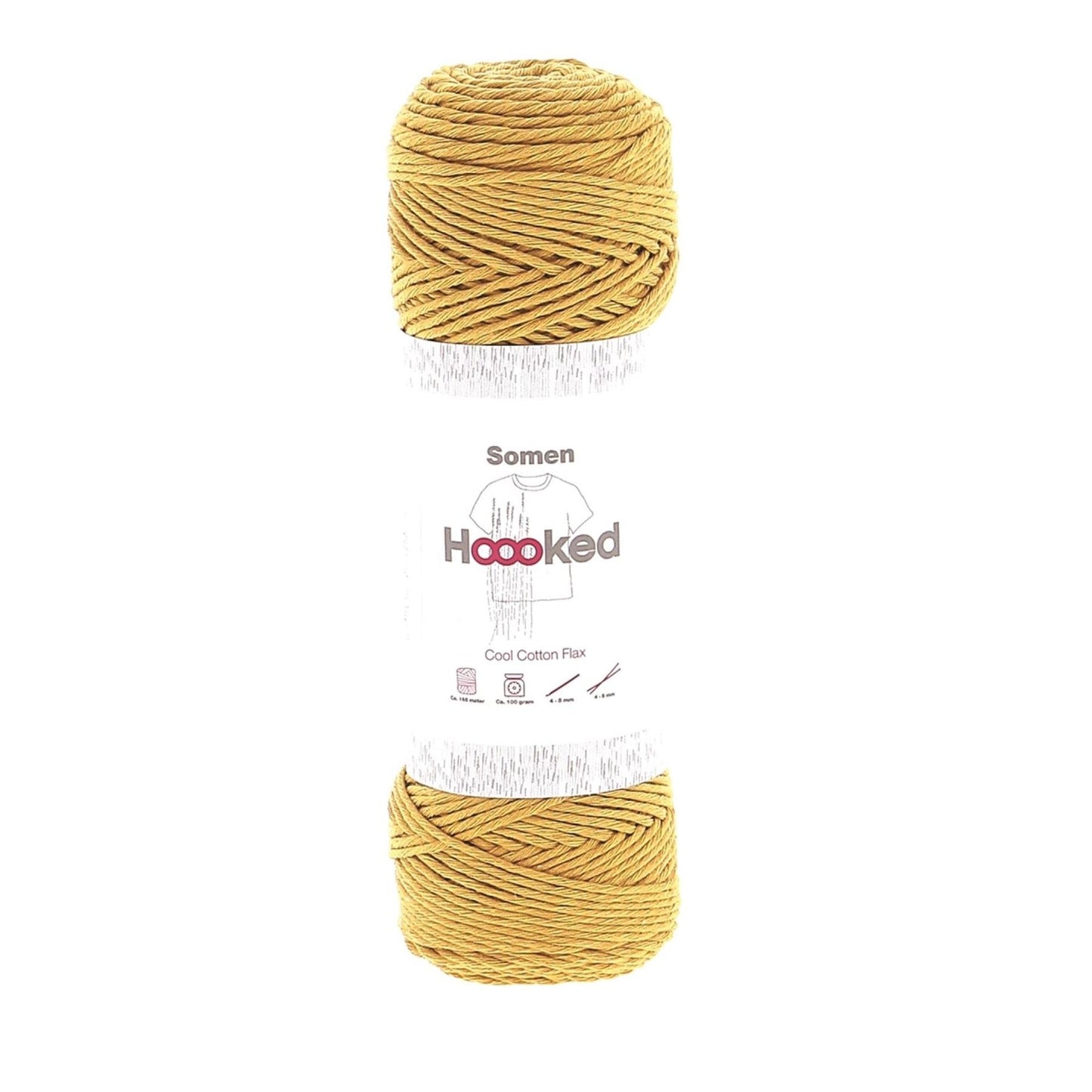 Hoooked Somen Oro Yellow Cotton/Linen Blend Yarn - 165M 100g