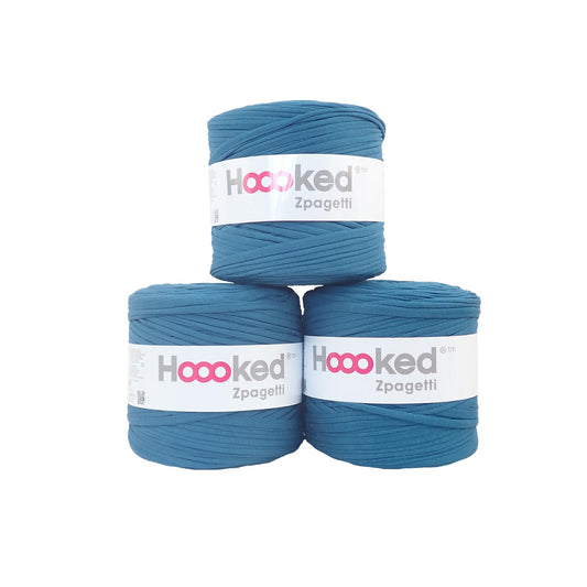 Hoooked Zpagetti Slate Blue Cotton T-Shirt Yarn - 120M 700g (Pack of 3)