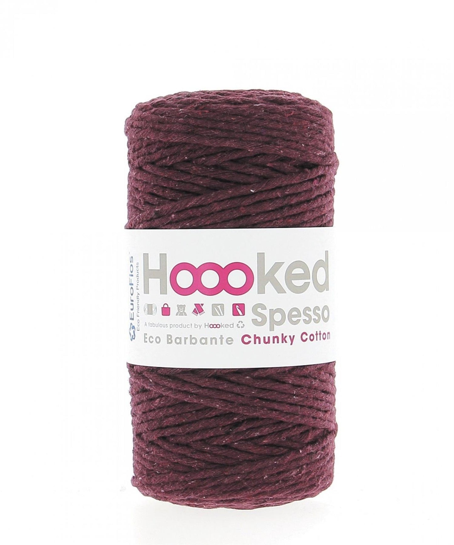 [Hoooked] S1050 Spesso Chunky Berry Red Cotton Yarn - 127M, 500g