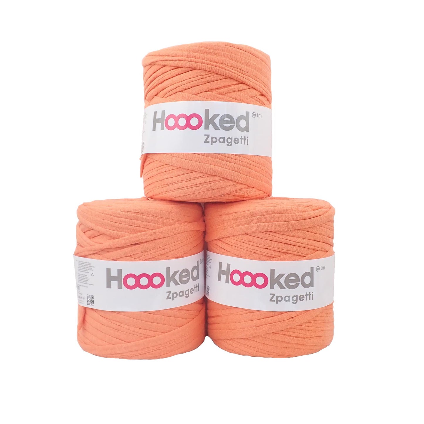 Hoooked Zpagetti Light Orange Cotton T-Shirt Yarn - 120M 700g (Pack of 3)