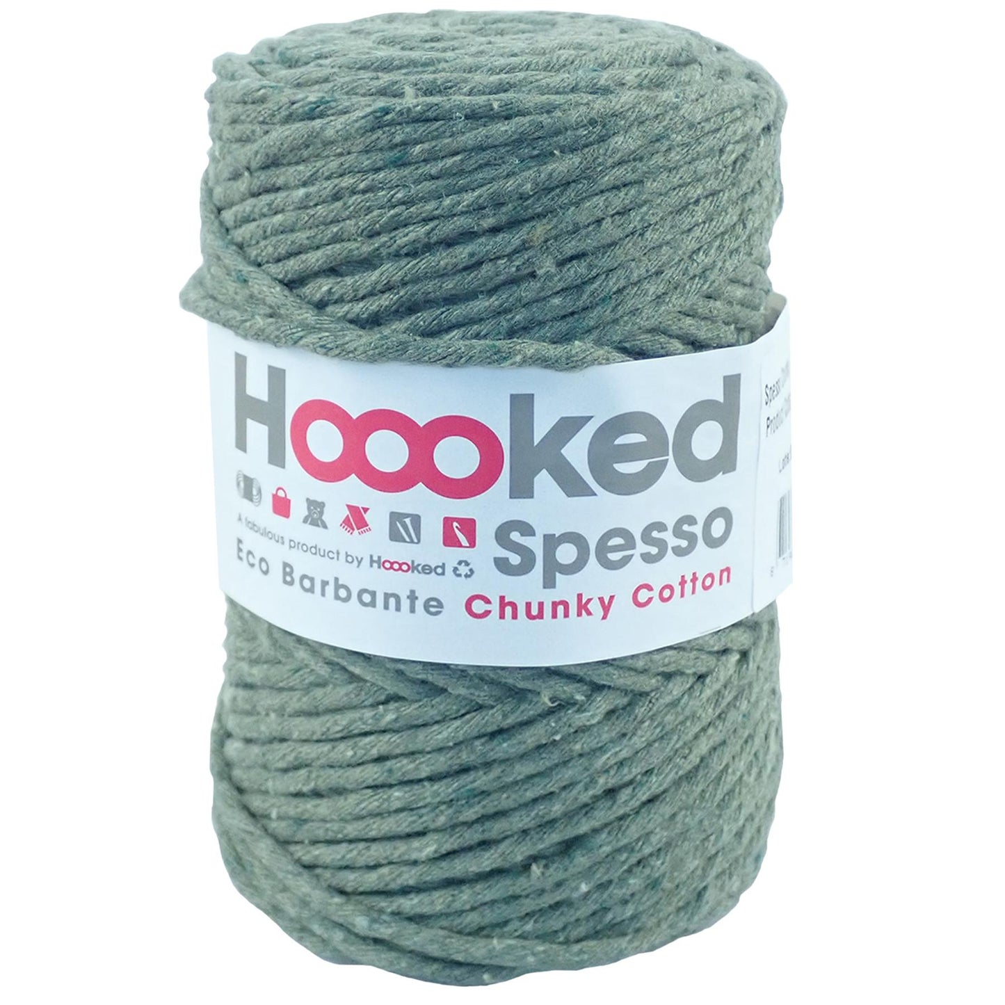 [Hoooked] S805 Spesso Chunky Aspen Green Cotton Yarn - 127M, 500g