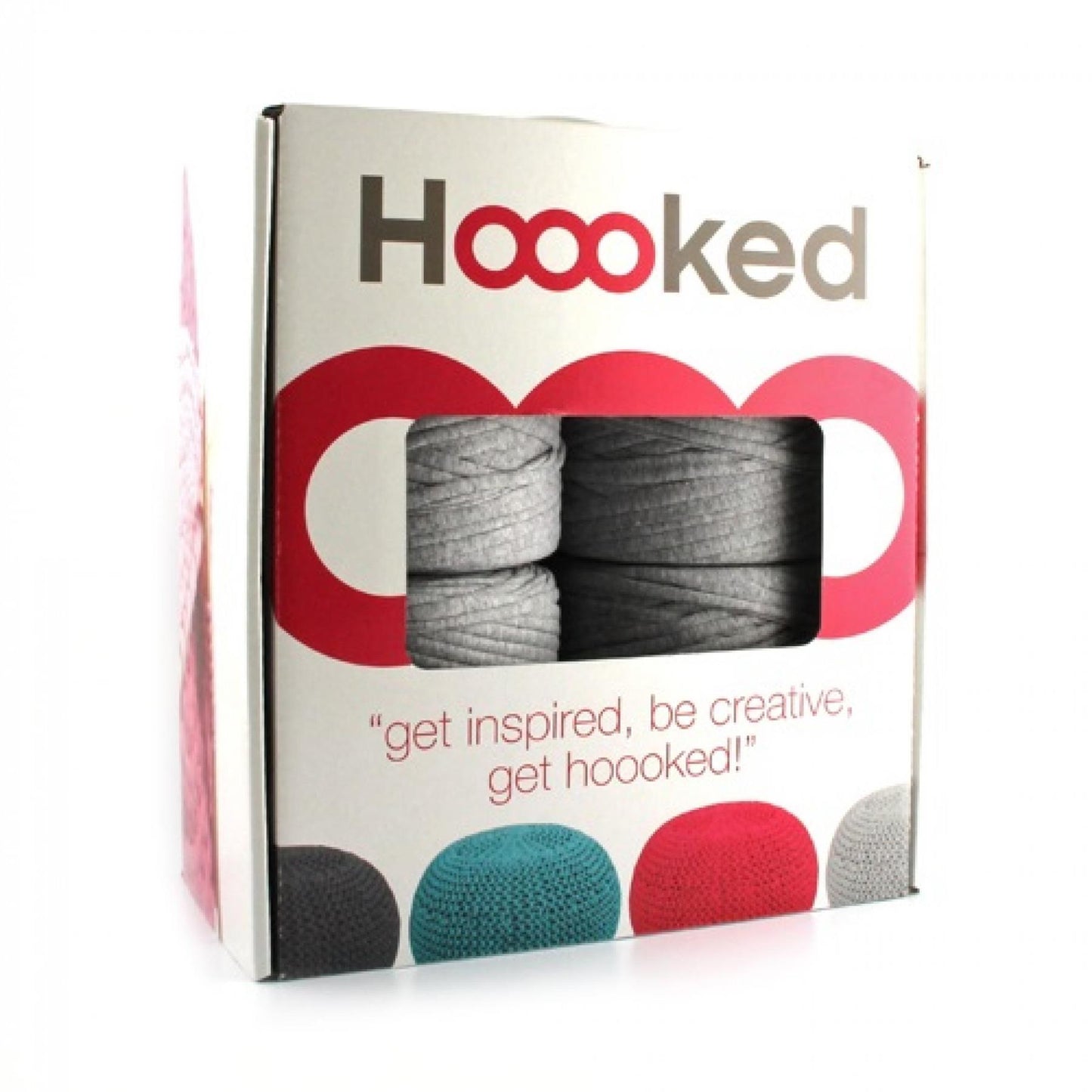 [Hoooked] PAK16012 Zpagetti Grey Cotton Pouffe Knit and Crochet Kit
