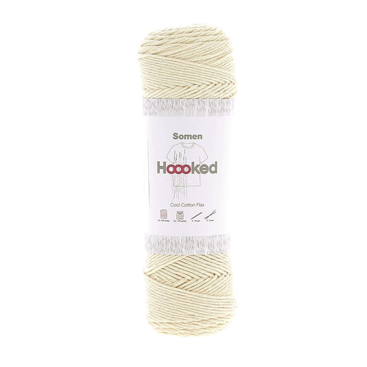 Hoooked Somen Vaniglia Cream Cotton/Linen Blend Yarn - 165M 100g