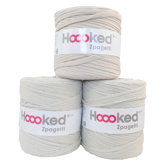 Hoooked Zpagetti Beige Cotton T-Shirt Yarn - 120M 700g (Pack of 3)