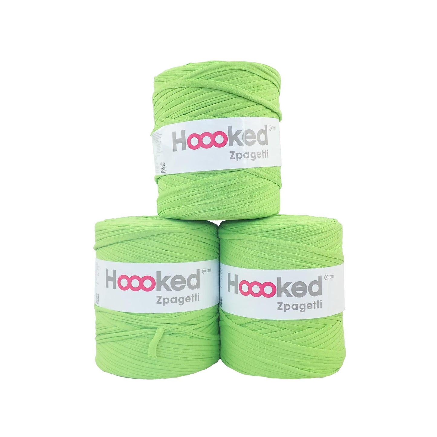 Hoooked Zpagetti Grass Green Cotton T-Shirt Yarn - 120M 700g (Pack of 3)
