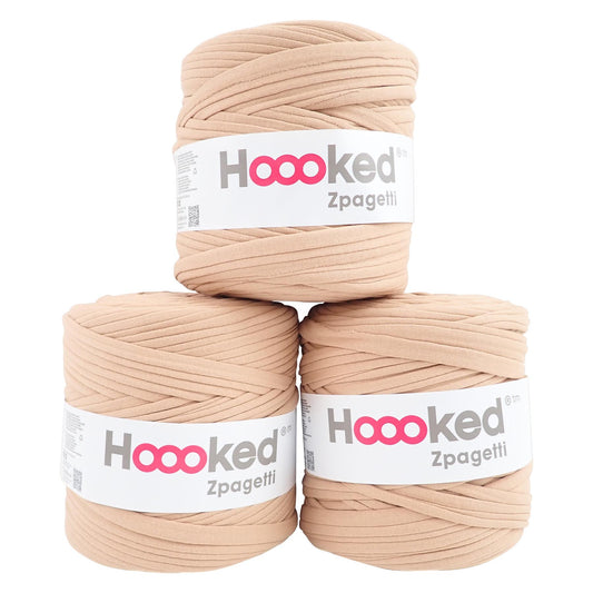 Hoooked Zpagetti Dark Taupe Cotton T-Shirt Yarn - 120M 700g (Pack of 3)