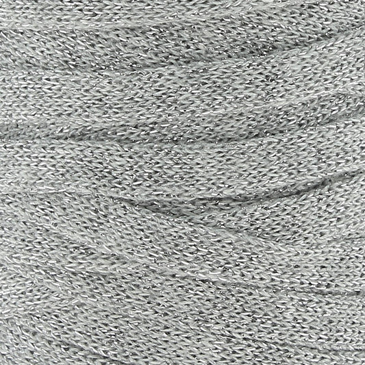 [Hoooked] RXLLUREX 1MINI RibbonXL Lurex Silver Glitter Cotton Yarn - 28M, 80g