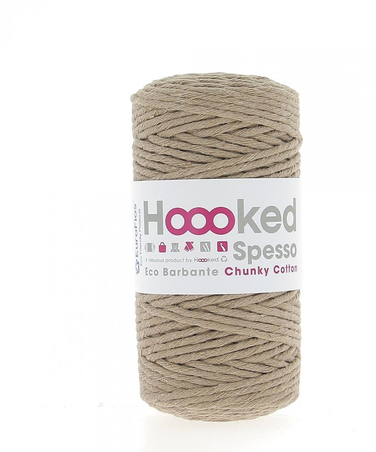 [Hoooked] S1110 Spesso Chunky Teak Brown Cotton Yarn - 127M, 500g