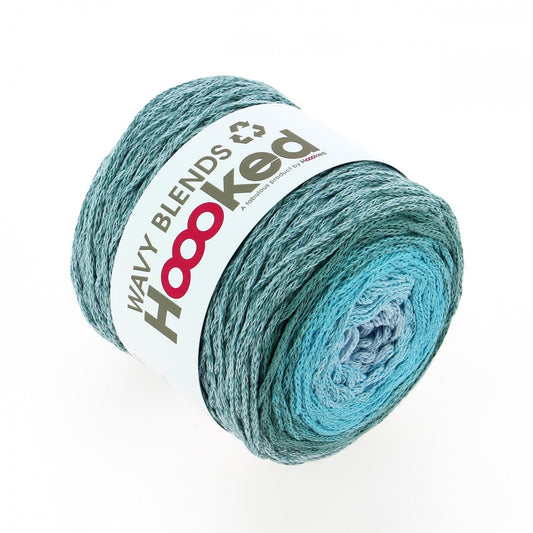 [Hoooked] WB04 Wavy Blends Sea Splash Recycled Cotton Yarn - 260M, 250g