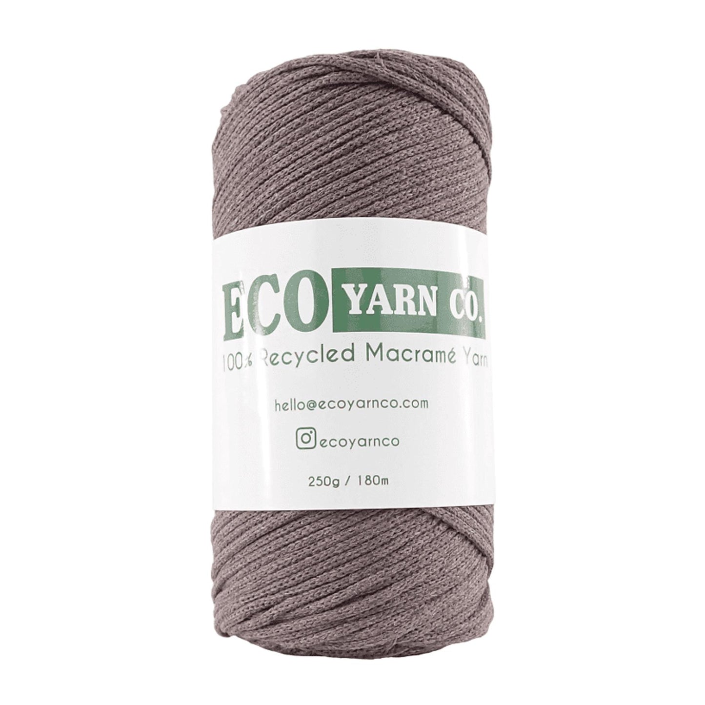 [Eco Yarn Co] Coffee Cotton/Polyester Macrame Yarn - 180M, 250g