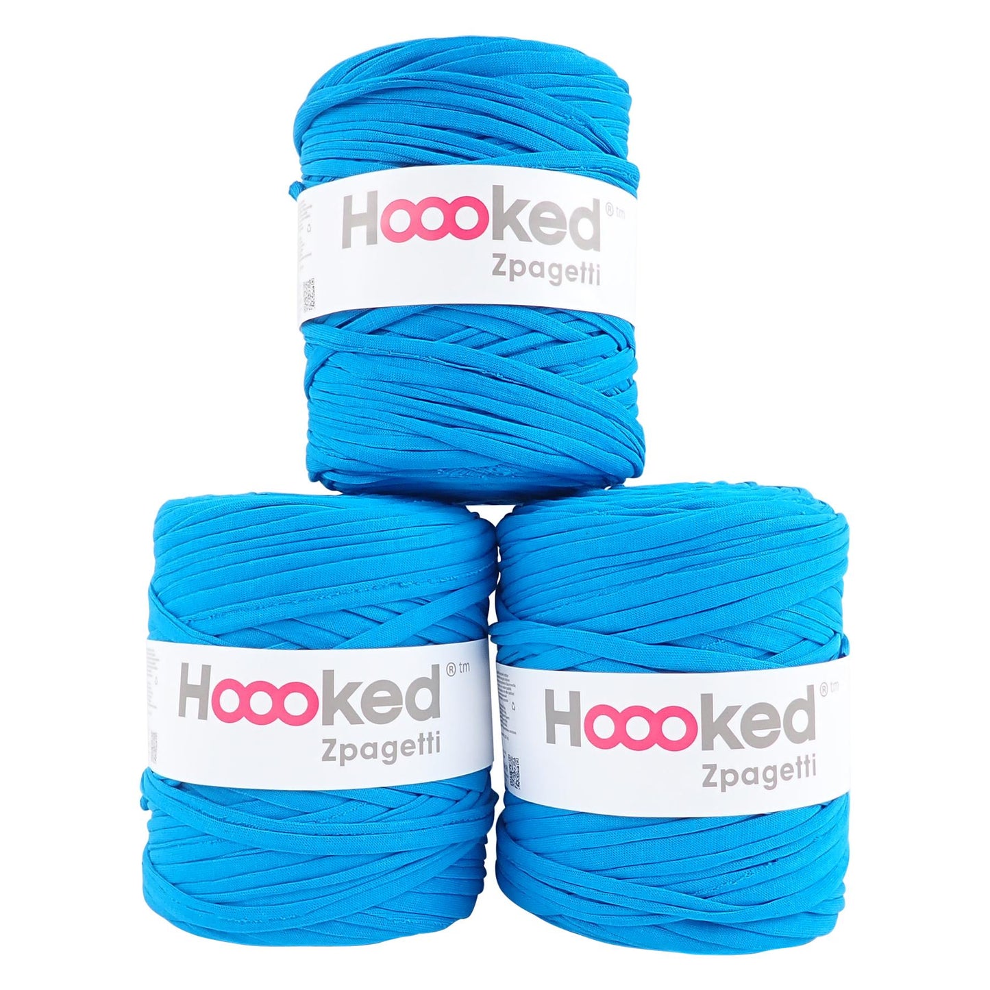 Hoooked Zpagetti Sky Blue Cotton T-Shirt Yarn - 120M 700g (Pack of 3)
