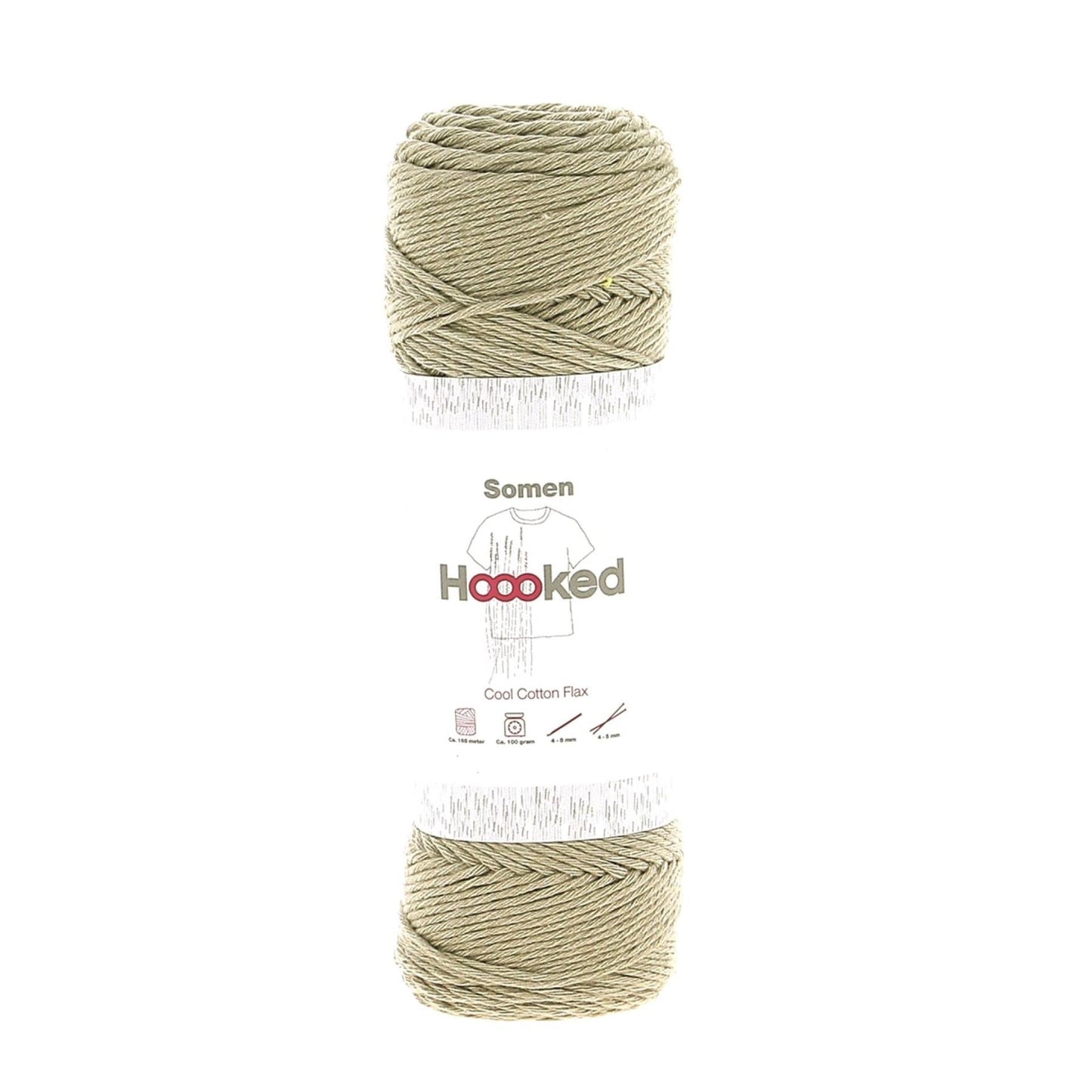 Hoooked Somen Taupe Brown Cotton/Linen Blend Yarn - 165M 100g