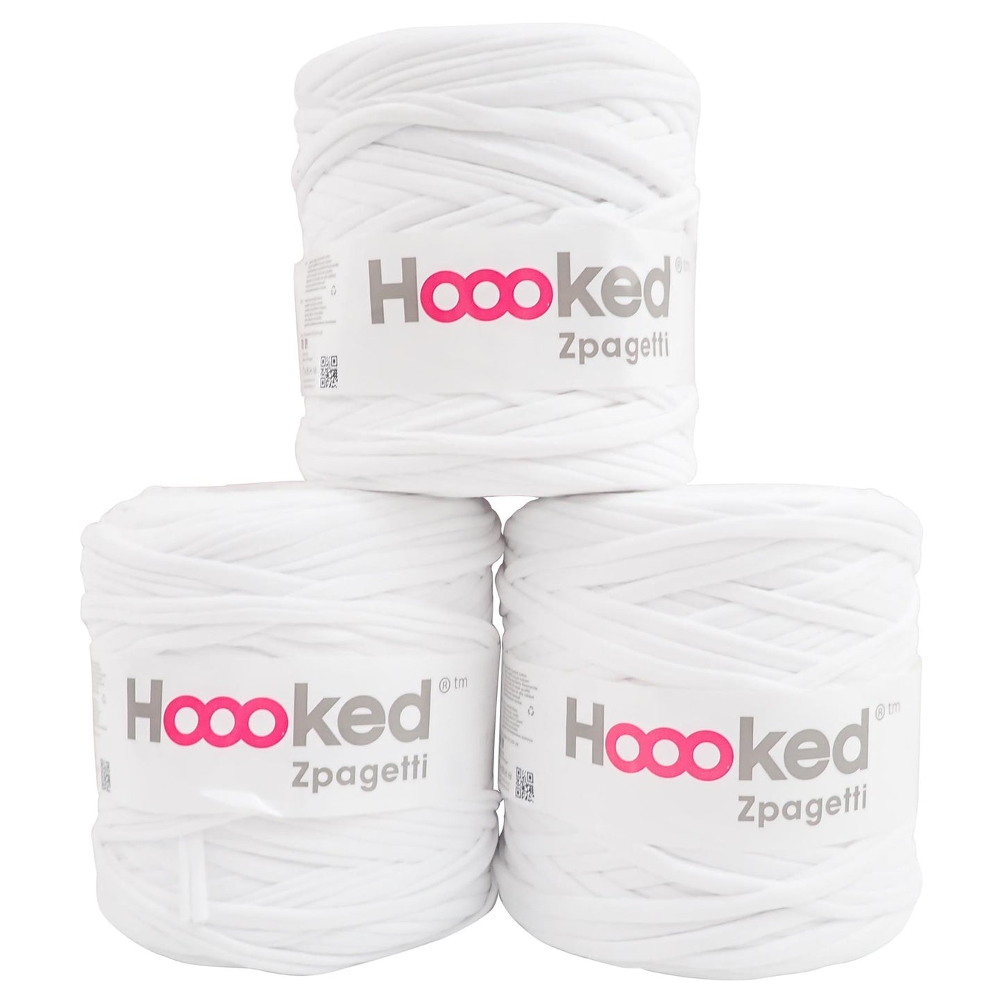 Hoooked Zpagetti White Cotton T-Shirt Yarn - 120M 700g (Pack of 3)