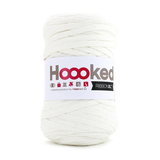 RXL28 RibbonXL Pearl White Cotton Yarn - 120M, 250g