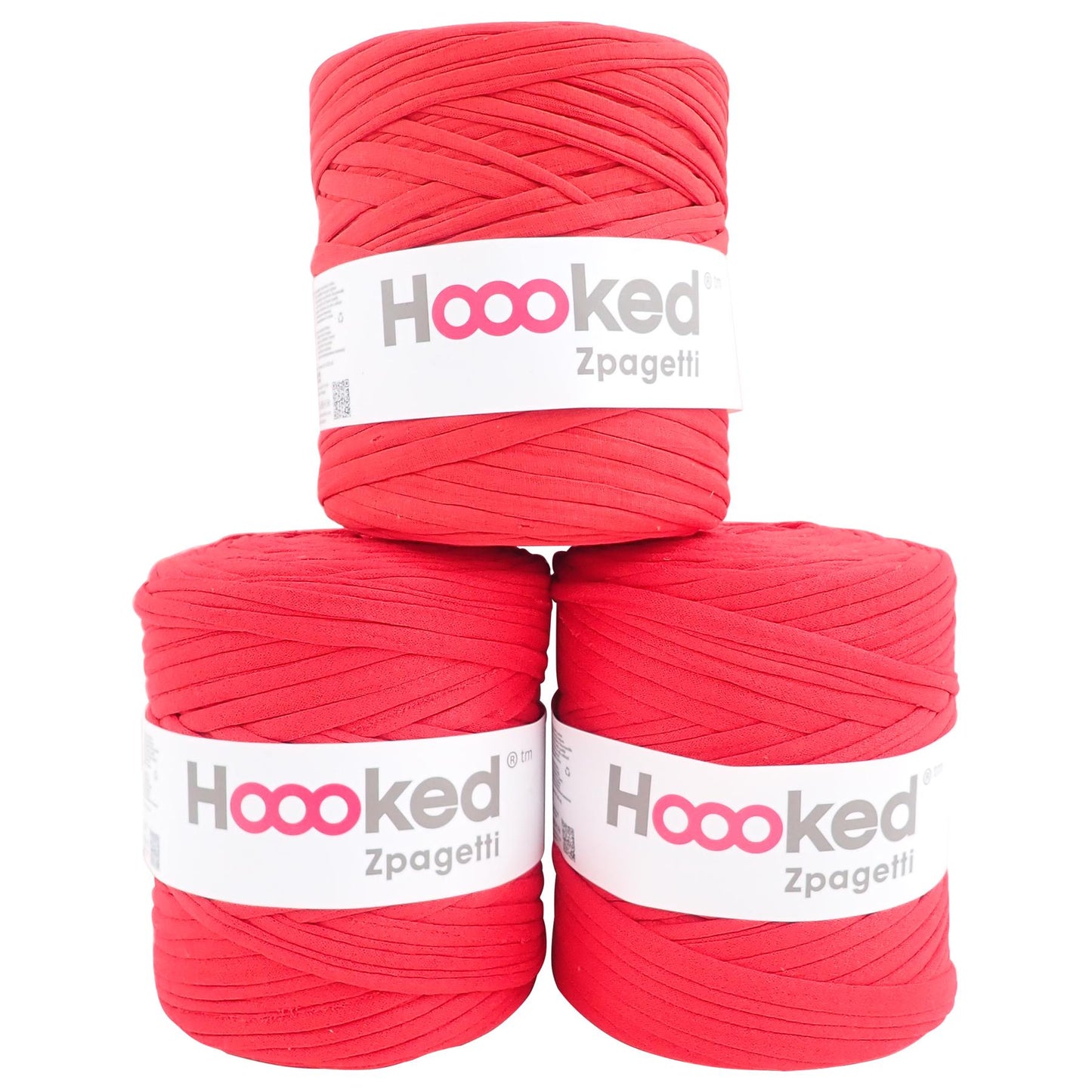 Hoooked Zpagetti Red Cotton T-Shirt Yarn - 120M 700g (Pack of 3)