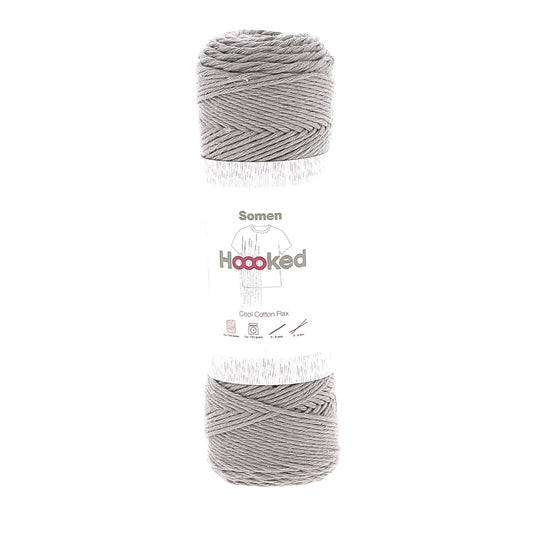 Hoooked Somen Pietra Grey Cotton/Linen Blend Yarn - 165M 100g