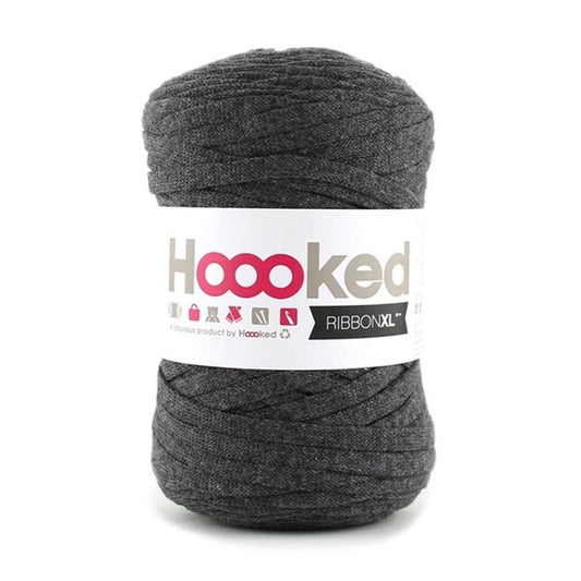 Hoooked RXL49 RibbonXL Anthracite Charcoal Cotton T-Shirt Yarn - 120M 250g
