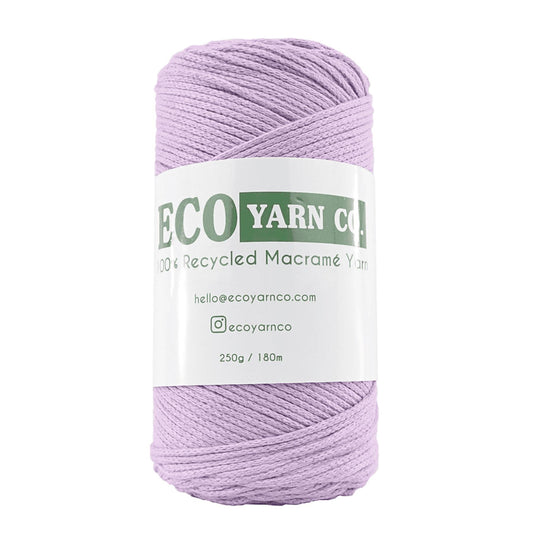 [Eco Yarn Co] Lilac Cotton/Polyester Macrame Yarn - 180M, 250g