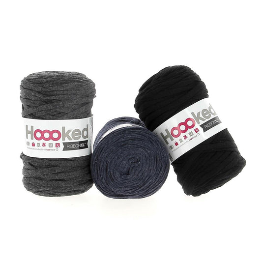 Hoooked RibbonXL Ripped Jeans Cotton T-Shirt Yarn - 120M 250g (Pack of 3)