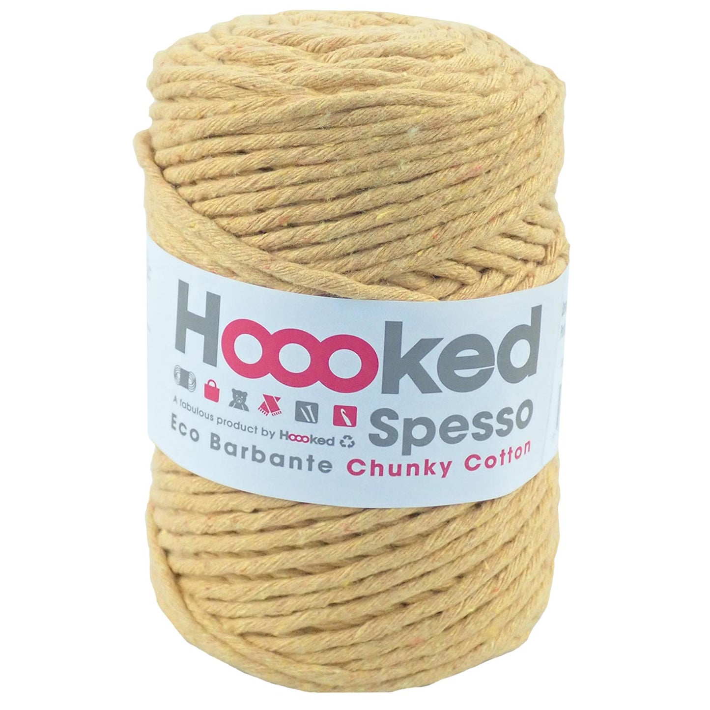 [Hoooked] S470 Spesso Chunky Curry Yellow Cotton Yarn - 127M, 500g